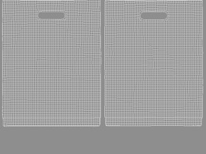 3 Black Plastic Bag Lying - handle packet shapes set Model 3D
