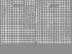 3 Black Plastic Bag Lying - handle packet shapes set 3D Model