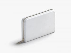 Biała Clutch Bag - torebka ze złotym zamkiem Model 3D