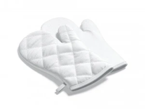 ホワイト オーブン ミトン - キッチン リネン手袋鍋つかみ 3Dモデル