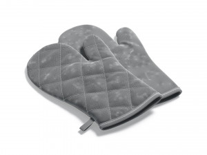 White Oven Mitten - kitchen linen gloves potholders Modelo 3D