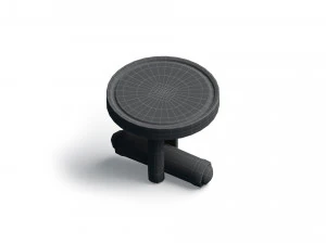 Gold Cufflinks - round classic cuff link pin 3D Model