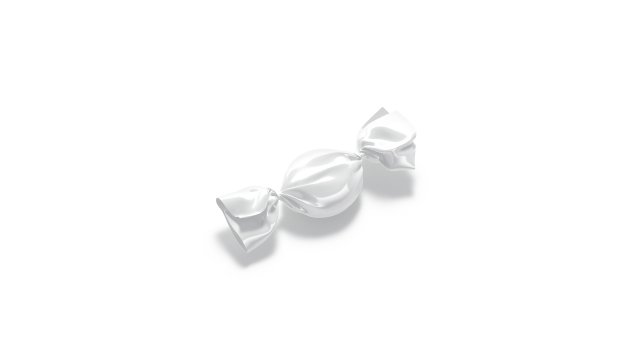 White Candy Wrap - wrapped sweet food packaging Modello 3D .c4d .max .obj .3ds .fbx .stl .blend 