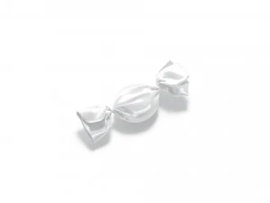 White Candy Wrap - verpakte zoete voedselverpakking 3D Model