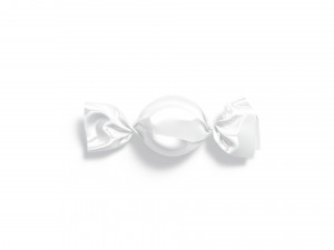White Candy Wrap - wrapped sweet food packaging Modello 3D