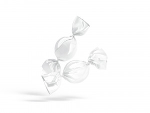 White Candy Wrap - wrapped sweet food packaging Modello 3D