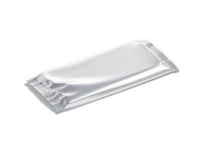 Barra de chocolate em papel alumínio - embalagem larga para lanche de comida Modelo 3D