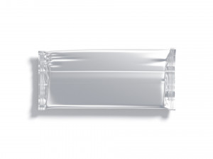Foil Chocolate Bar - wide food snack wrapper 3D Model