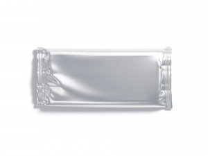 Foil Chocolate Bar - wide food snack wrapper 3D Model