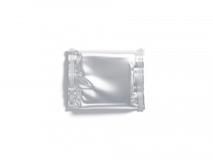 White Square Candy Wrap - wrapped sweet food package Modello 3D