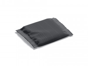 White Square Candy Wrap - wrapped sweet food package Modello 3D