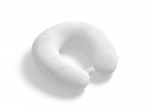 White Travel Pillow - neck head support cushion 3D Model