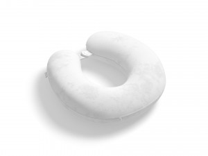 White Travel Pillow - neck head support cushion 3D Model