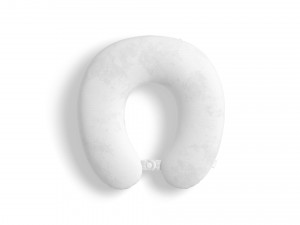 White Travel Pillow - neck head support cushion 3D Model