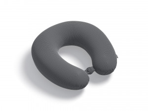 White Travel Pillow - neck head support cushion 3D Model