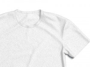 Flat Lay T-shirt - crumpled crew neck lying tshirt 3D Model