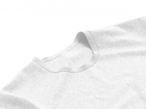 Flat Lay T-shirt - crumpled crew neck lying tshirt 3D Model