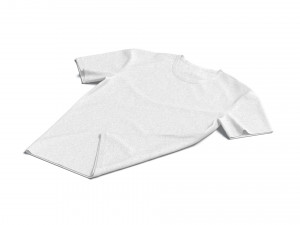 Flat Lay T-shirt - basic folded corner tee-shirt 3D Модель