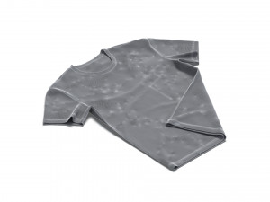 Flat Lay T-shirt - basic folded corner tee-shirt 3D Модель
