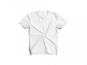 Flat Lay T-shirt - twisted fabric basic tshirt 3D Модель