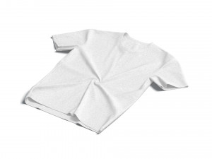 Flat Lay T-shirt - twisted fabric basic tshirt 3D Модель