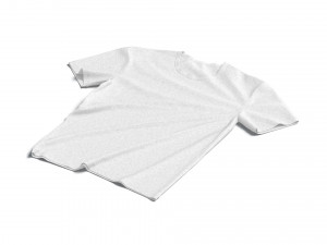 Flat Lay T-shirt - tightened cotton tee-shirt Modello 3D