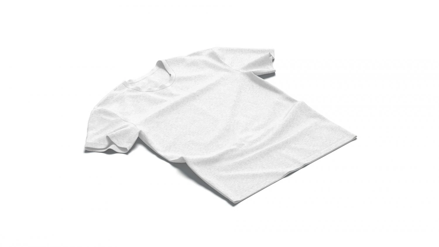 Flat Lay T-shirt - wrinkled casual tshirt 3D Model .c4d .max .obj .3ds .fbx .stl .blend 