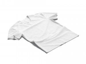 Flat Lay T-shirt - wrinkled casual tshirt 3D Model