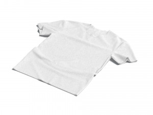 Flat Lay T-shirt - wrinkled casual tshirt 3D Модель
