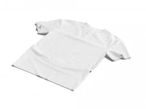 Flat Lay T-shirt - wrinkled casual tshirt 3D Model