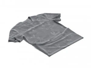 Flat Lay T-shirt - wrinkled casual tshirt 3D Model