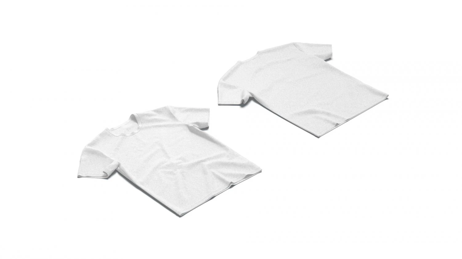 Flat Lay T-shirt front and back - crumpled unisex tshirt 3D Model .c4d .max .obj .3ds .fbx .stl .blend