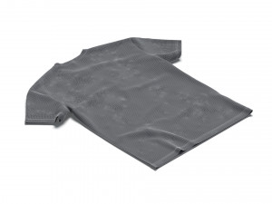 Flat Lay T-shirt front and back - crumpled unisex tshirt 3D Model