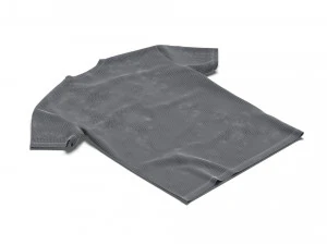 Flat Lay T-shirt front and back - crumpled unisex tshirt 3D Model