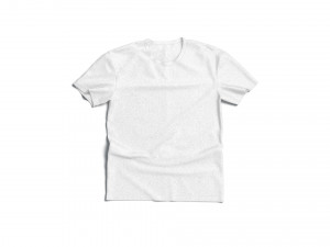 Flat Lay T-shirt front and back - wrinkled fabric tee-shirt Modello 3D