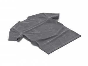Flat Lay T-shirt front and back - wrinkled fabric tee-shirt Modello 3D