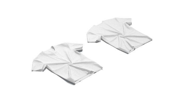 Flat Lay T-shirt front and back - twisted casual tshirt 3D Модель .c4d .max .obj .3ds .fbx .stl .blend 