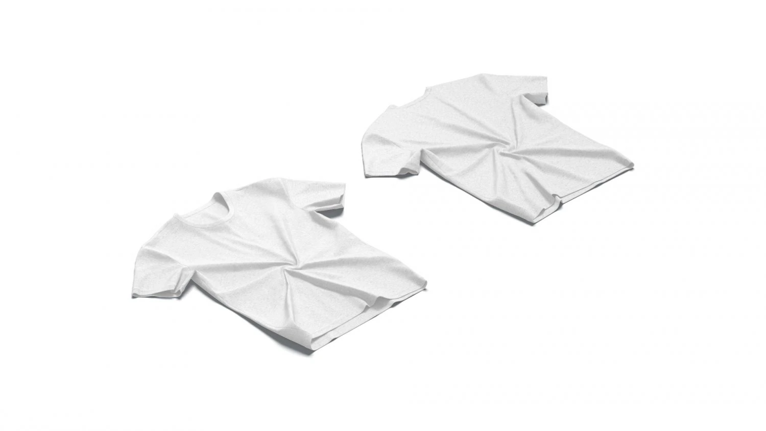 Flat Lay T-shirt front and back - twisted casual tshirt 3D Model .c4d .max .obj .3ds .fbx .stl .blend 