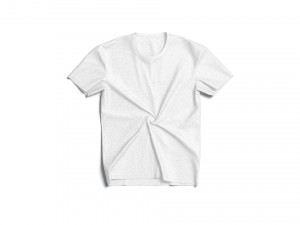 Flat Lay T-shirt front and back - twisted casual tshirt 3D Модель