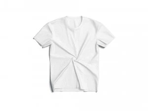 Flat Lay T-shirt front and back - twisted casual tshirt 3D Model