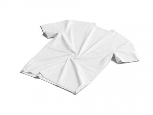 Flat Lay T-shirt front and back - twisted casual tshirt 3D Модель