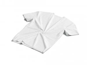 Flat Lay T-shirt front and back - twisted casual tshirt 3D Model