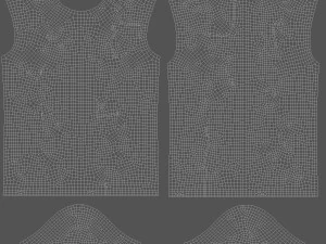 Flat Lay T-shirt front and back - twisted casual tshirt 3D Model