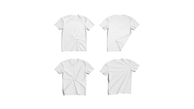 Flat Lay T-shirt fabric types - crimpled twisted and folded tshirt Modèle 3D .c4d .max .obj .3ds .fbx .stl .blend 