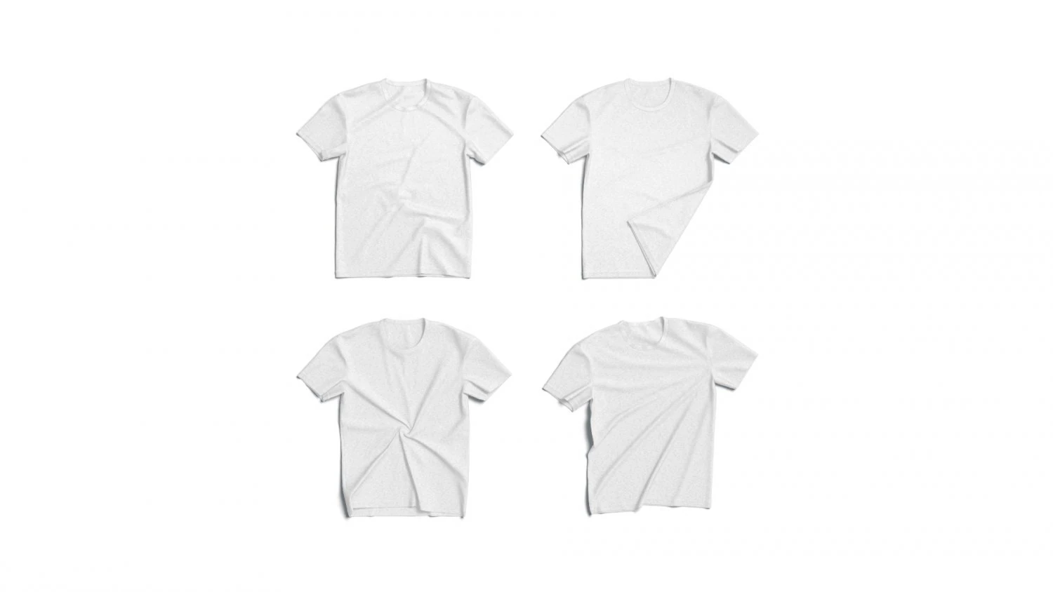 Flat Lay T-shirt fabric types - crimpled twisted and folded tshirt 3D Model .c4d .max .obj .3ds .fbx .stl .blend