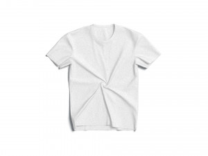 Flat Lay T-shirt fabric types - crimpled twisted and folded tshirt Modèle 3D