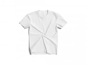 Flat Lay T-shirt fabric types - crimpled twisted and folded tshirt 3D Model