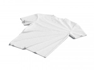 Flat Lay T-shirt fabric types - crimpled twisted and folded tshirt Modèle 3D