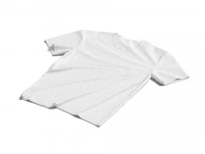 Flat Lay T-shirt fabric types - crimpled twisted and folded tshirt 3D Model