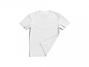 Flat Lay T-shirt fabric types - crimpled twisted and folded tshirt Modèle 3D